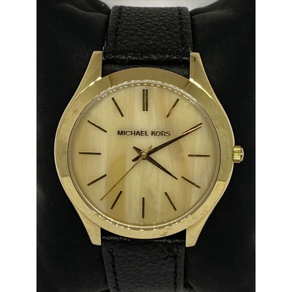 Michael Kors Runway MK4285 Women\'s Black Leather Analog Dial Quartz Watch JK573 main image 11